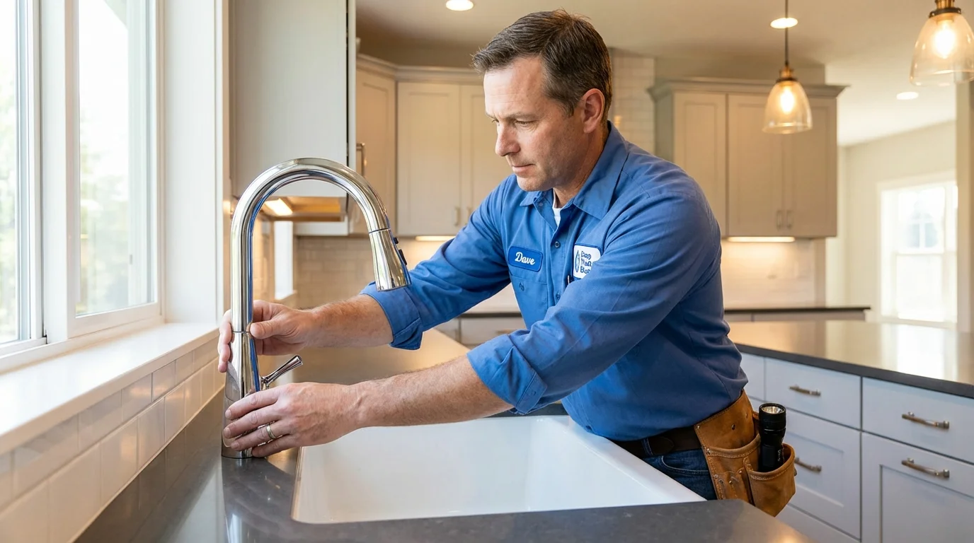 Kitchen faucet installation by Johns Plumbing LLC in Altoona